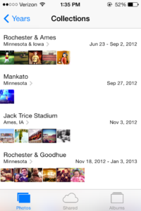 iOS 7 Photo Collections