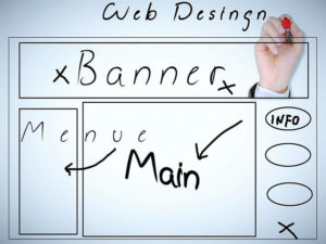 drawing of a website wireframe for a website inspection