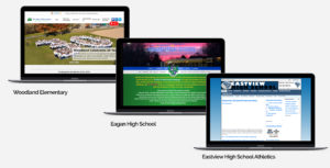 three new school sites for district 196 on laptop screens