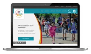district 196 new website on laptop
