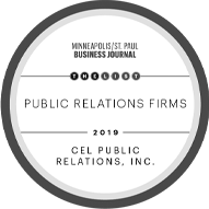 PR Firms Minneapolis/St. Paul Business Journal - 2019 The List - Public Relations Firms logo