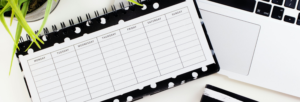 A weekly calendar page