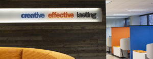 creative effective lasting wood wall in office