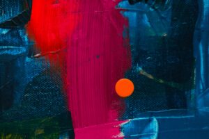 Orange and blue artwork