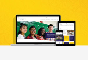 Osseo Areas Schools website on laptop, tablet, and phone