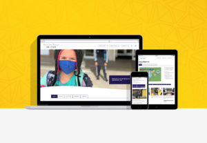 Osseo area schools website on laptop, tablet, and phone