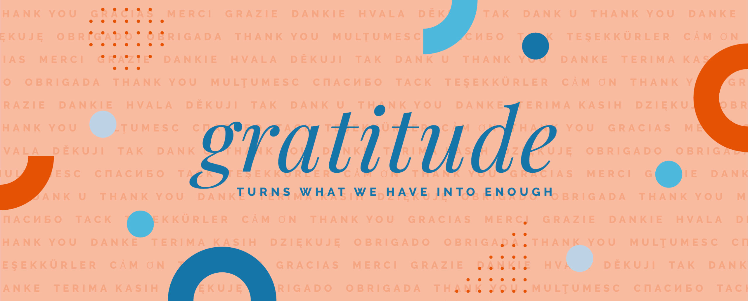 gratitude turns what we have into enough