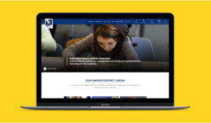 Robbinsdale Website on a laptop