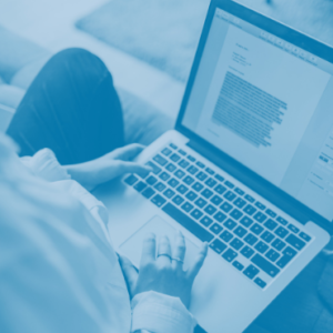 A person using a laptop
