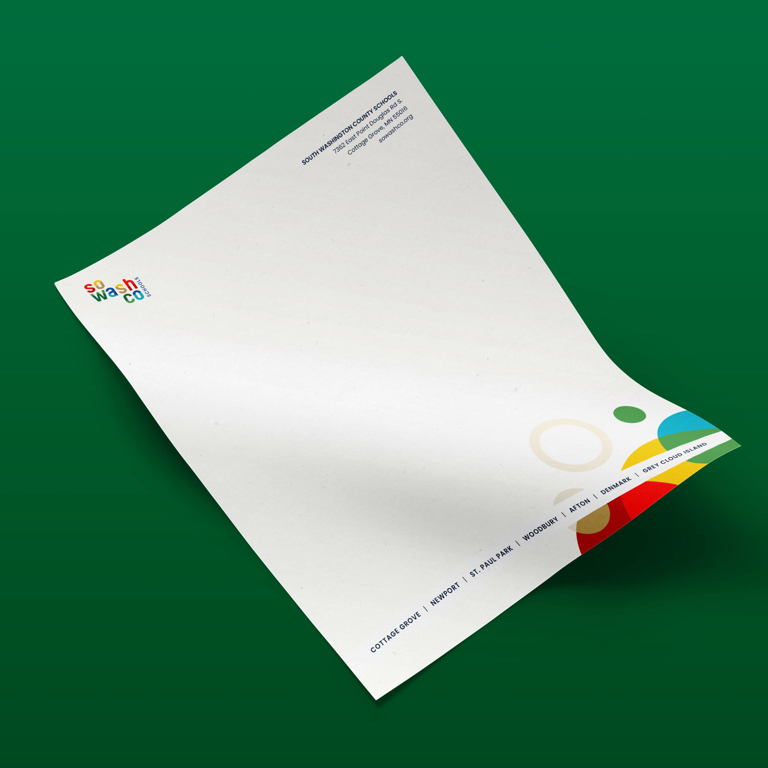 colorful letterhead