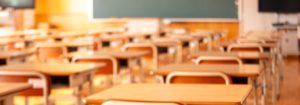 empty classroom desks