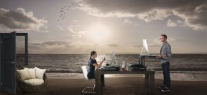 office on the beach
