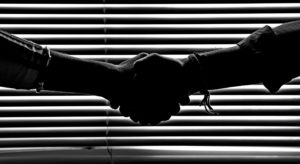 Monochrome handshake