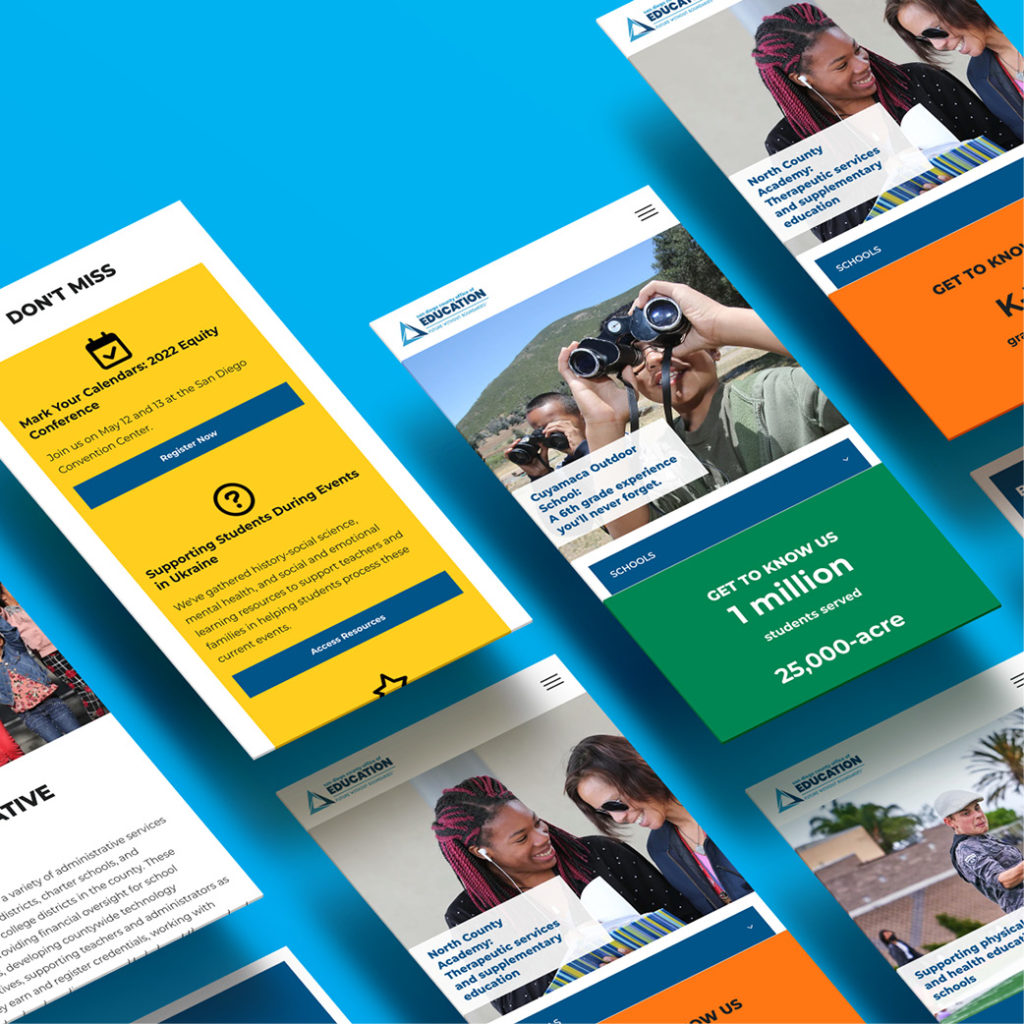 examples of sdcoe website on mobile mashup for k12 website development