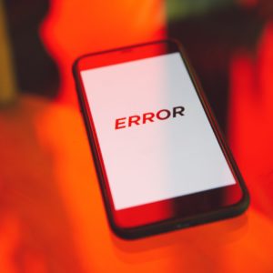 Error on phone screen
