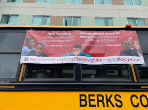 Reading bus banner