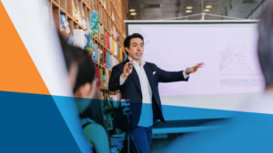Business man presenting