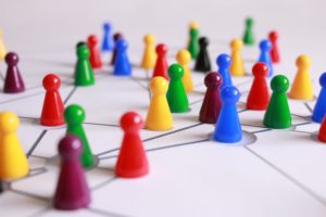 colorful game pieces on a white board