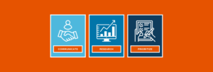 communicate research prioritize icons with titles