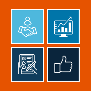 communicate research prioritize evaluate for effective principal communication icons square