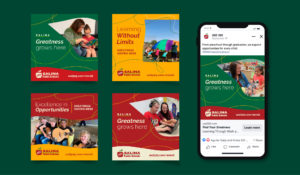 Digital ads for Salina on mobile phone