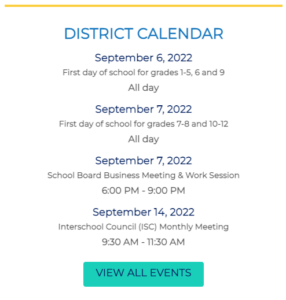 Robbinsdale Area Schools Newsletter Calendar Example