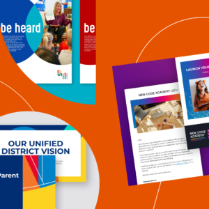Colorful school brands