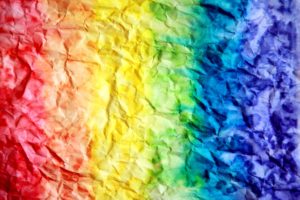 rainbow dyed fabric representing pride month