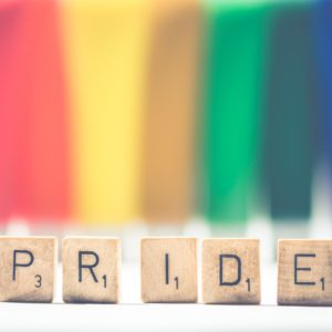 scrabble letters spelling PRIDE