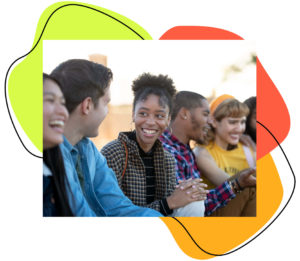 photo of people talking on ICA pattern background