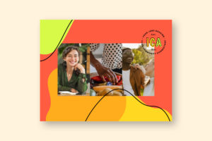 ica poster with faces of community members