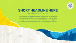 ripped paper texture background headline short copy slide