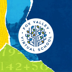 Fox Valley Virtual School logo on textured background
