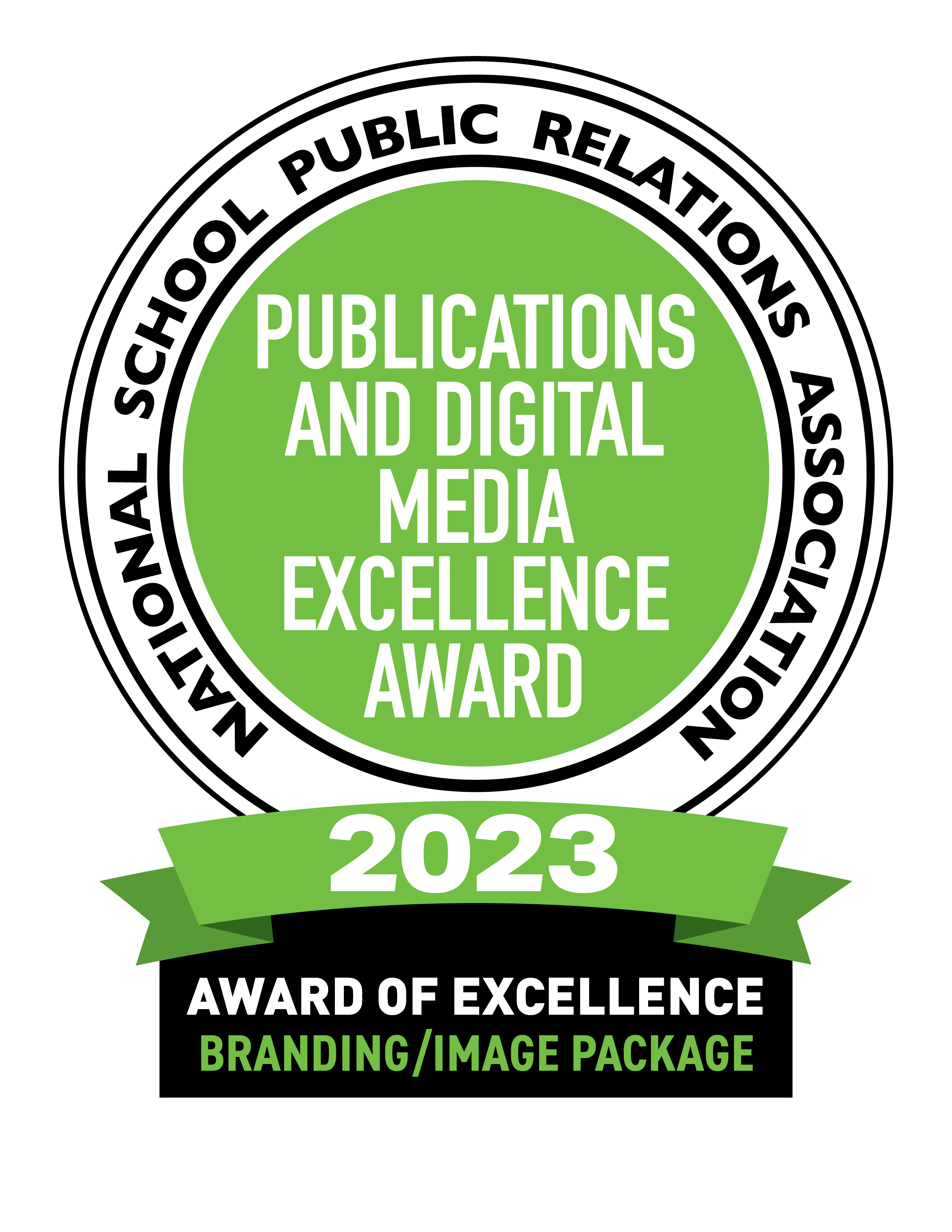 national school public relations association publications and digital media excellence award 2023 branding / image package