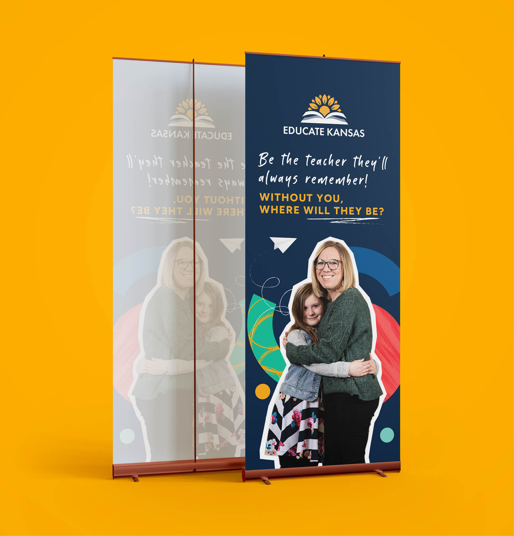 Educate Kansas pop-up banner design