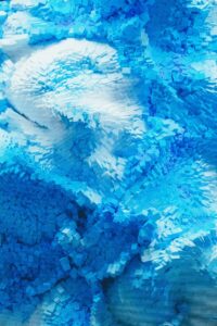 Blue and White Abstract Painting