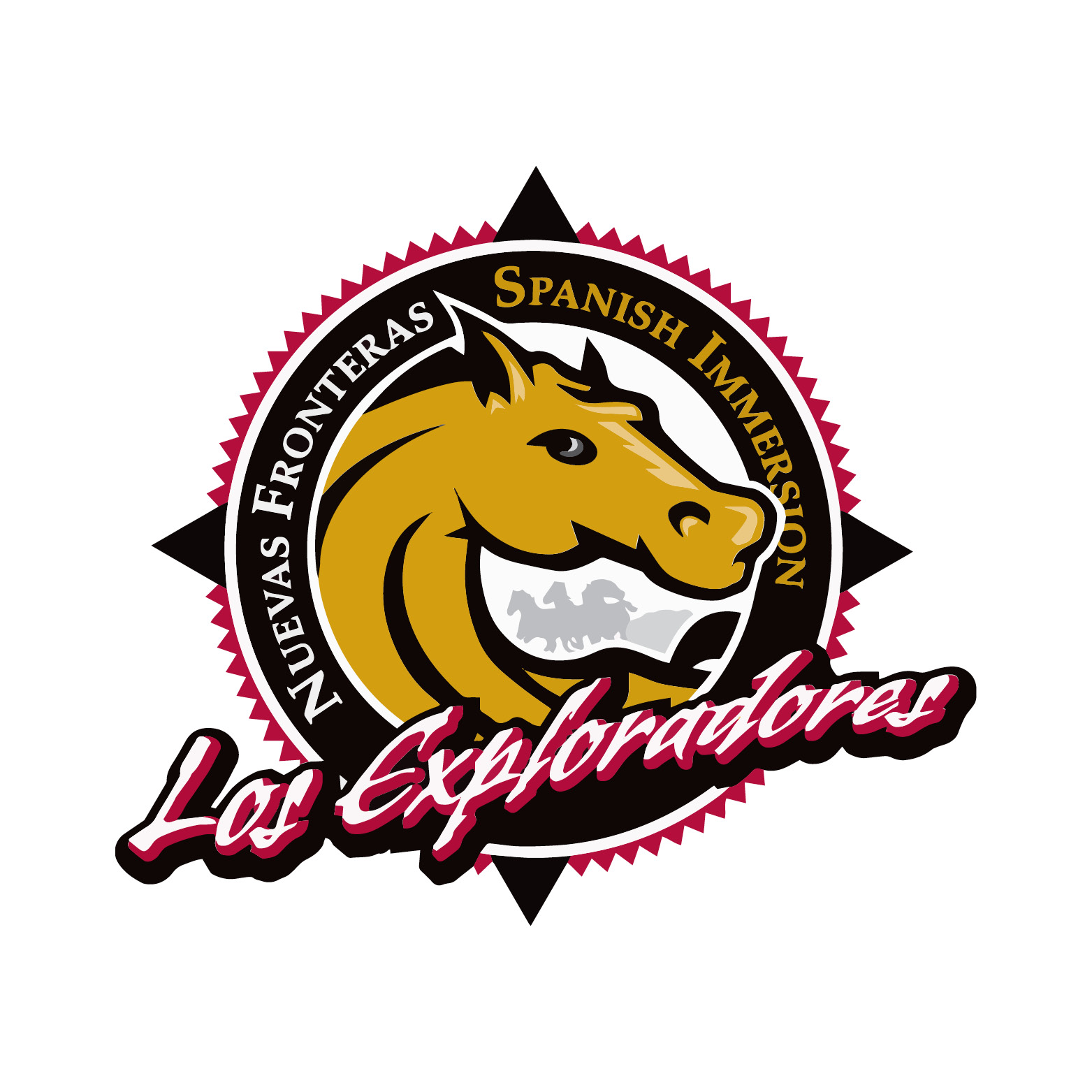 old nuevas fronteras spanish immersion las exploradores logo