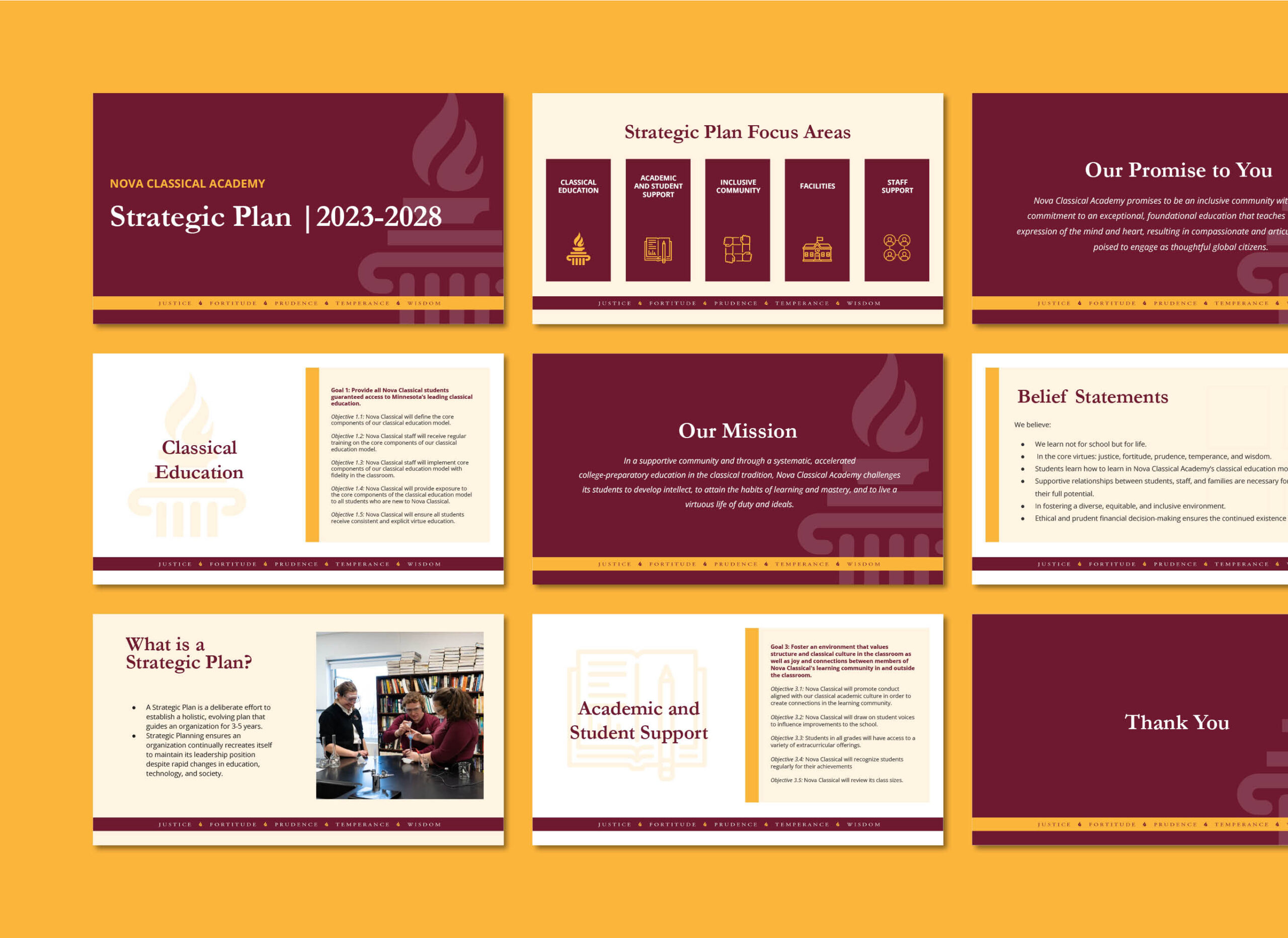 slide deck designs for nova classical academy