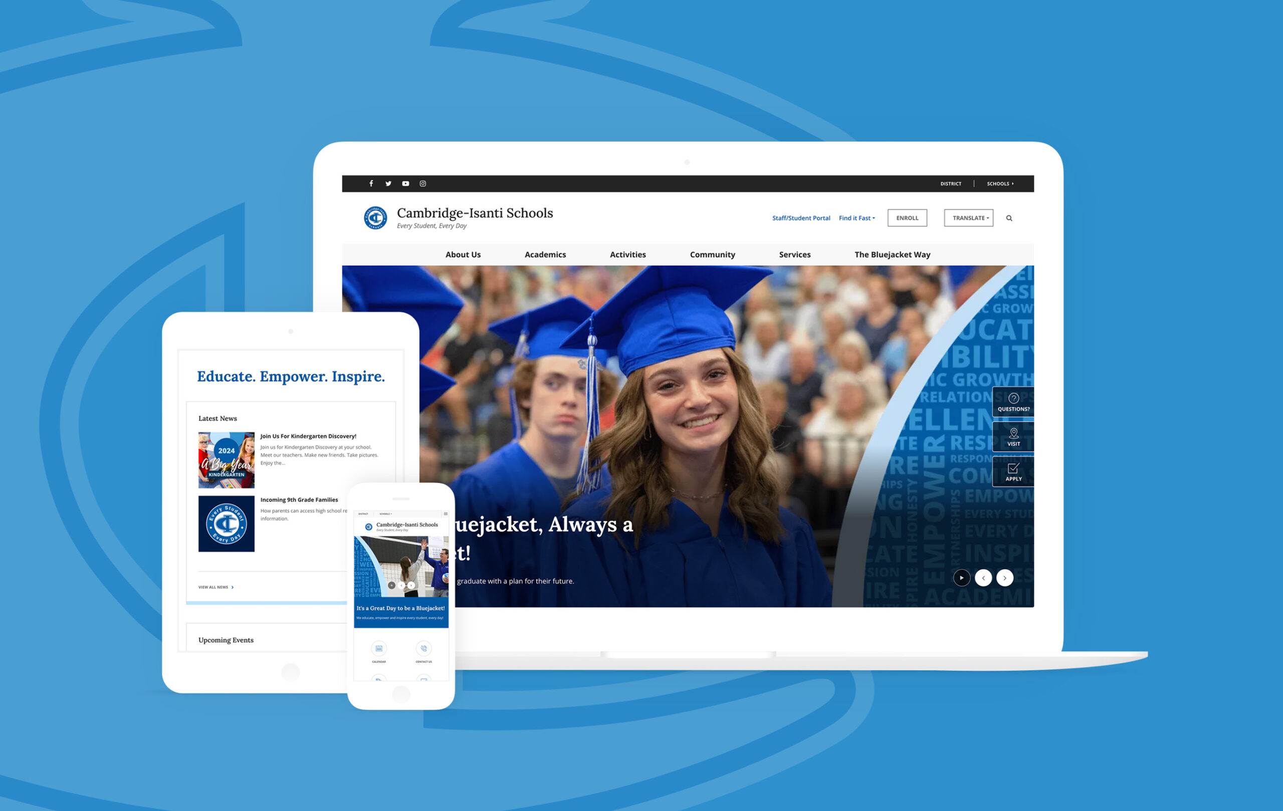 responsive website for C-I Schools