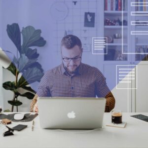 A man using a laptop