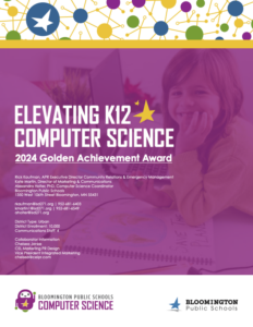 Bloomington Public Schools - Elevating K12 Computer Science (cover)