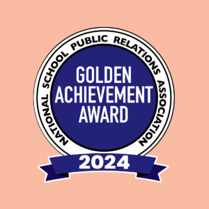 National School Public Relations Association Golden Achievement Award 2024 badge