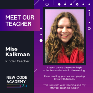 Meet our Teacher frame sample for New Code Academy