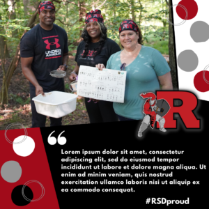 Social Media template for Reading School District showing a photo and quote placeholder