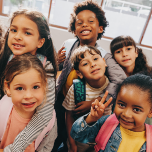 Public School Elementary Students Smiling At School