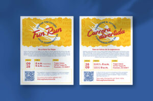 Translated Foster the Future 5k flyers