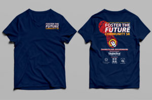 Foster the Future 5k race shirt in navy