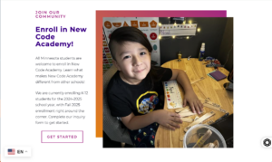 New Code Academy Enrollment Page