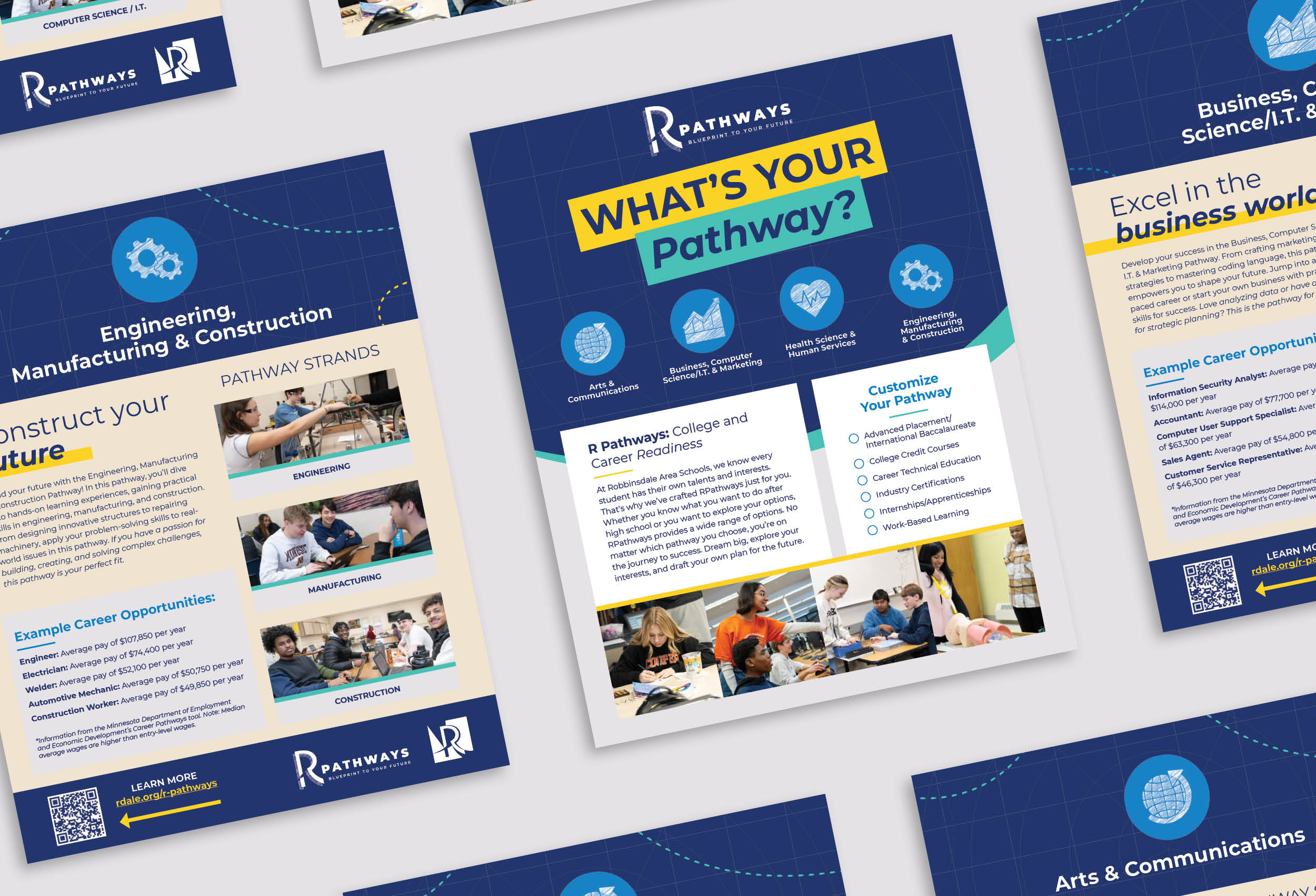 Rdale-Learning-Pathways-Flier-Collection Rdale Learning Pathways fliers on table