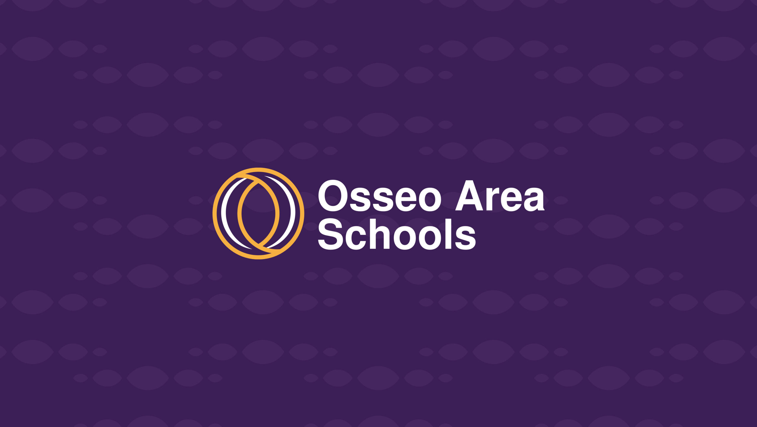 Osseo Area Schools wordmark with logo on purple
